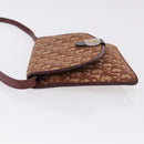 Christian Dior Trotter Canvas Shoulder Bag Red Gold Tone Auth gh2252-5