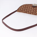 Christian Dior Trotter Canvas Shoulder Bag Red Gold Tone Auth gh2252-7
