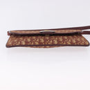 Christian Dior Trotter Canvas Shoulder Bag Red Gold Tone Auth gh2252-9