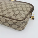 GUCCI GG Supreme Shoulder Bag PVC Leather Beige Gold Tone 97 02 068 Auth gh2253-10