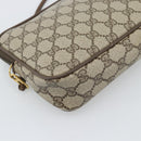 GUCCI GG Supreme Shoulder Bag PVC Leather Beige Gold Tone 97 02 068 Auth gh2253-13