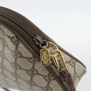GUCCI GG Supreme Shoulder Bag PVC Leather Beige Gold Tone 97 02 068 Auth gh2253-14
