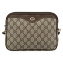 GUCCI GG Supreme Shoulder Bag PVC Leather Beige Gold Tone 97 02 068 Auth gh2253-2