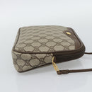 GUCCI GG Supreme Shoulder Bag PVC Leather Beige Gold Tone 97 02 068 Auth gh2253-5