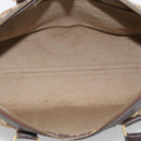 Christian Dior Trotter Canvas Boston Bag Beige Gold Tone Auth gh2254-16