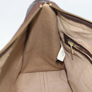 Christian Dior Trotter Canvas Boston Bag Beige Gold Tone Auth gh2254-18
