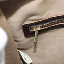 Christian Dior Trotter Canvas Boston Bag Beige Gold Tone Auth gh2254-19