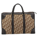 Christian Dior Trotter Canvas Boston Bag Beige Gold Tone Auth gh2254-3