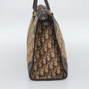 Christian Dior Trotter Canvas Boston Bag Beige Gold Tone Auth gh2254-4