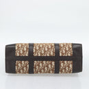 Christian Dior Trotter Canvas Boston Bag Beige Gold Tone Auth gh2254-9