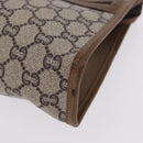 GUCCI GUCCI Plus Clutch Bag PVC Leather Beige Gold Tone Auth gh2255-10