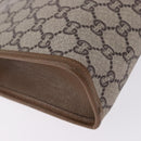 GUCCI GUCCI Plus Clutch Bag PVC Leather Beige Gold Tone Auth gh2255-11