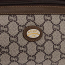 GUCCI GUCCI Plus Clutch Bag PVC Leather Beige Gold Tone Auth gh2255-14