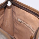 GUCCI GUCCI Plus Clutch Bag PVC Leather Beige Gold Tone Auth gh2255-20