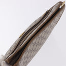 GUCCI GUCCI Plus Clutch Bag PVC Leather Beige Gold Tone Auth gh2255-6