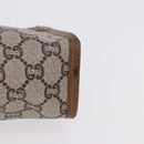GUCCI GUCCI Plus Clutch Bag PVC Leather Beige Gold Tone Auth gh2255-8