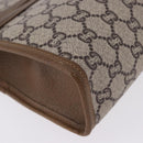 GUCCI GUCCI Plus Clutch Bag PVC Leather Beige Gold Tone Auth gh2255-9