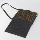 FENDI Zucca Canvas Shoulder Bag Brown Gold Tone Auth gh2256-19