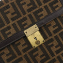 FENDI Zucca Canvas Shoulder Bag Brown Gold Tone Auth gh2256-22