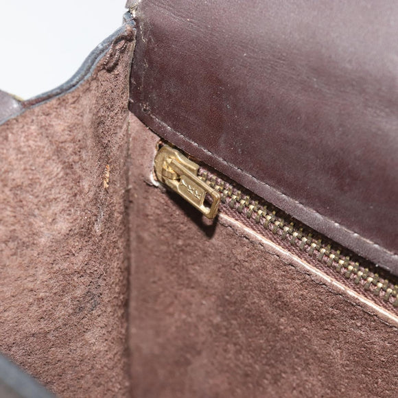 FENDI Zucca Canvas Shoulder Bag Brown Gold Tone Auth gh2256