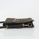 FENDI Zucca Canvas Shoulder Bag Brown Gold Tone Auth gh2256-4