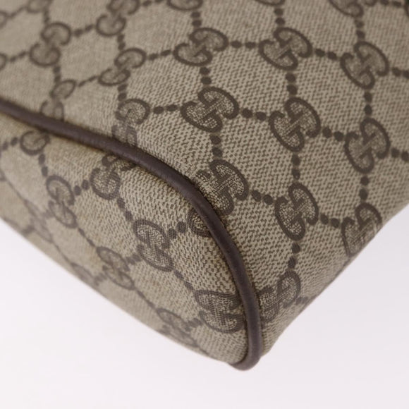 GUCCI GG Supreme Web Sherry Line Clutch Bag PVC Beige 63 014 3553 Auth gh2257