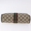 GUCCI GG Supreme Web Sherry Line Clutch Bag PVC Beige 63 014 3553 Auth gh2257-7
