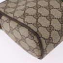 GUCCI GG Supreme Web Sherry Line Clutch Bag PVC Beige 63 014 3553 Auth gh2257-8