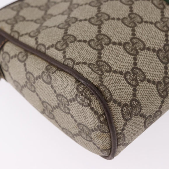 GUCCI GG Supreme Web Sherry Line Clutch Bag PVC Beige 63 014 3553 Auth gh2257
