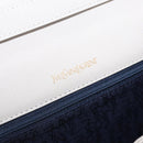 SAINT LAURENT Shoulder Bag Leather Beige Gold Tone Auth gh2258-18