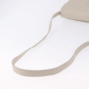 SAINT LAURENT Shoulder Bag Leather Beige Gold Tone Auth gh2258-8