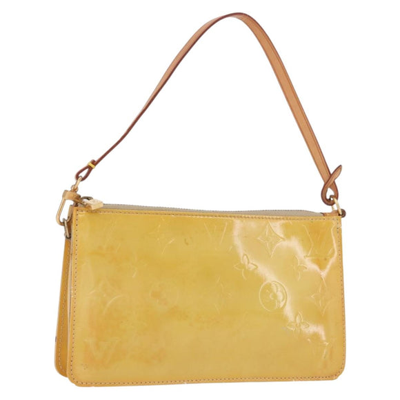 LOUIS VUITTON Monogram Vernis Lexington Accessory Pouch Beige M91010 Auth gh2259