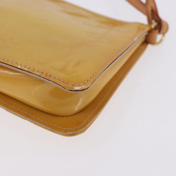 LOUIS VUITTON Monogram Vernis Lexington Accessory Pouch Beige M91010 Auth gh2259