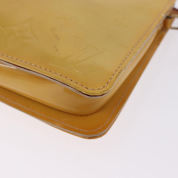 LOUIS VUITTON Monogram Vernis Lexington Accessory Pouch Beige M91010 Auth gh2259
