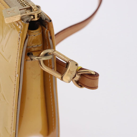 LOUIS VUITTON Monogram Vernis Lexington Accessory Pouch Beige M91010 Auth gh2259