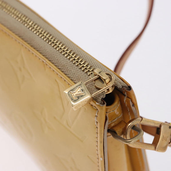 LOUIS VUITTON Monogram Vernis Lexington Accessory Pouch Beige M91010 Auth gh2259