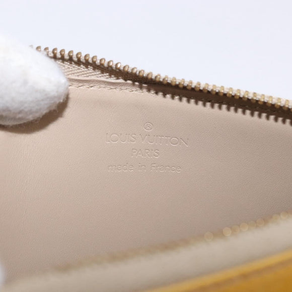 LOUIS VUITTON Monogram Vernis Lexington Accessory Pouch Beige M91010 Auth gh2259