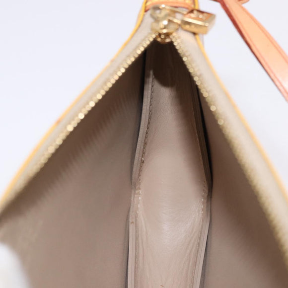 LOUIS VUITTON Monogram Vernis Lexington Accessory Pouch Beige M91010 Auth gh2259