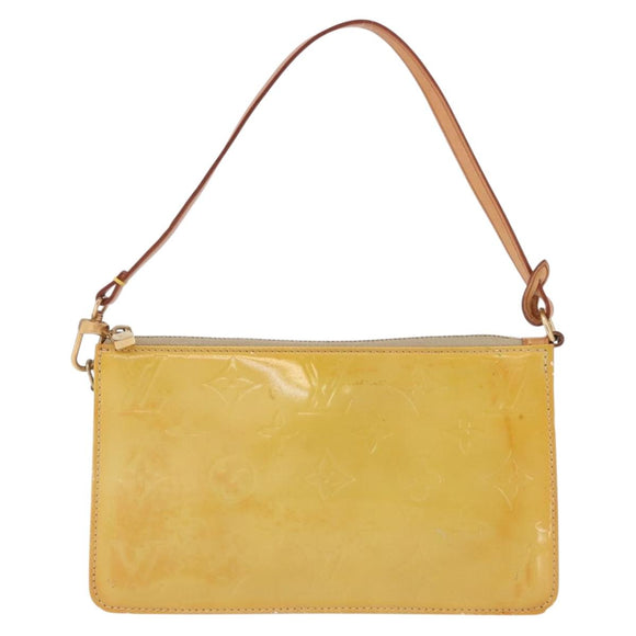 LOUIS VUITTON Monogram Vernis Lexington Accessory Pouch Beige M91010 Auth gh2259