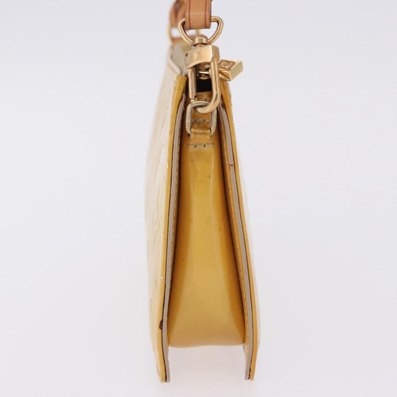 LOUIS VUITTON Monogram Vernis Lexington Accessory Pouch Beige M91010 Auth gh2259