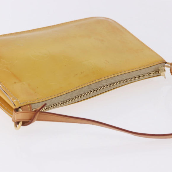 LOUIS VUITTON Monogram Vernis Lexington Accessory Pouch Beige M91010 Auth gh2259