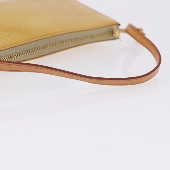 LOUIS VUITTON Monogram Vernis Lexington Accessory Pouch Beige M91010 Auth gh2259