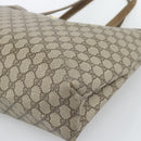 GUCCI GG Supreme Tote Bag PVC Leather Beige Gold Tone 39 02 061 Auth gh2260-9