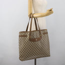 GUCCI GG Supreme Tote Bag PVC Leather Beige Gold Tone 39 02 061 Auth gh2260-19