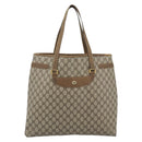 GUCCI GG Supreme Tote Bag PVC Leather Beige Gold Tone 39 02 061 Auth gh2260-13