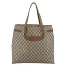 GUCCI GG Supreme Tote Bag PVC Leather Beige Gold Tone 39 02 061 Auth gh2260-2
