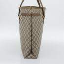 GUCCI GG Supreme Tote Bag PVC Leather Beige Gold Tone 39 02 061 Auth gh2260-3