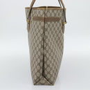 GUCCI GG Supreme Tote Bag PVC Leather Beige Gold Tone 39 02 061 Auth gh2260-4