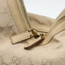 GUCCI GG Canvas Hand Bag Beige Gold Tone 73885 Auth gh2261A-14