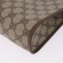 GUCCI GG Supreme Clutch Bag PVC Leather Beige Gold Tone 97 01 037 Auth gh2262-11